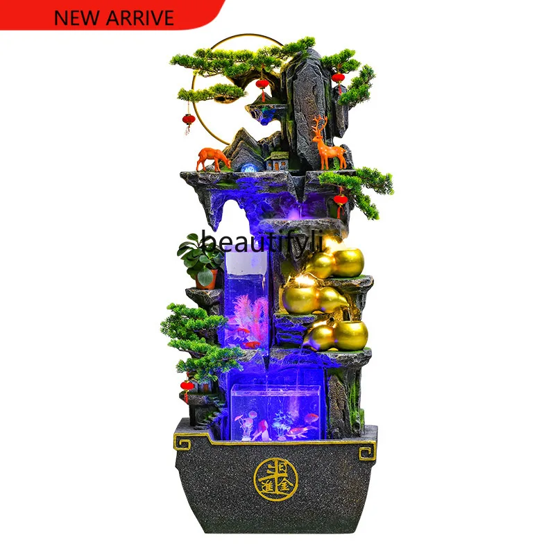 

X Creative rockery flowing water fountain ornament living room fish tank circulating water floor landscape indoor lucky decorati