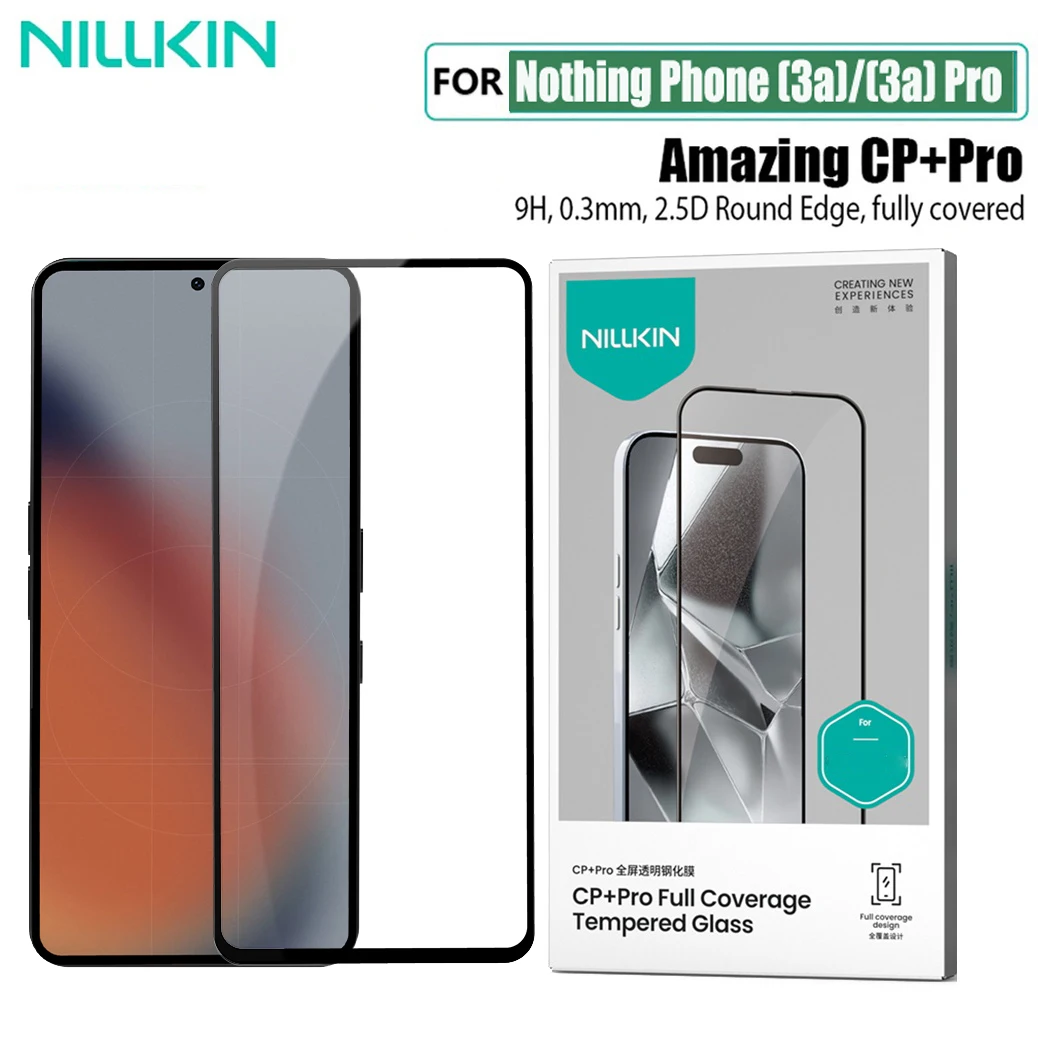 

Nillkin For Nothing Phone 3a/3a Pro закаленное стекло CP+PRO Anti-Explosion 2.5D 9H полноэкранная защита для Nothing Phone 3a Pro