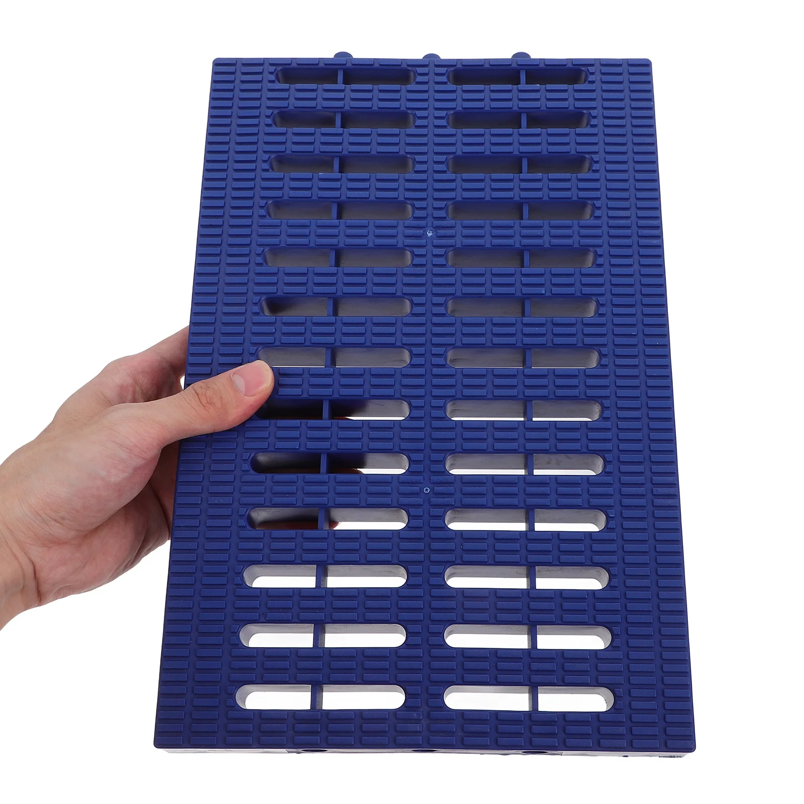 Grelha de drenagem de plástico azul 20x30x2.5cm, filtro de detritos, fácil instalação, baixa manutenção, cozinha, uso ao ar livre, grelha de plástico