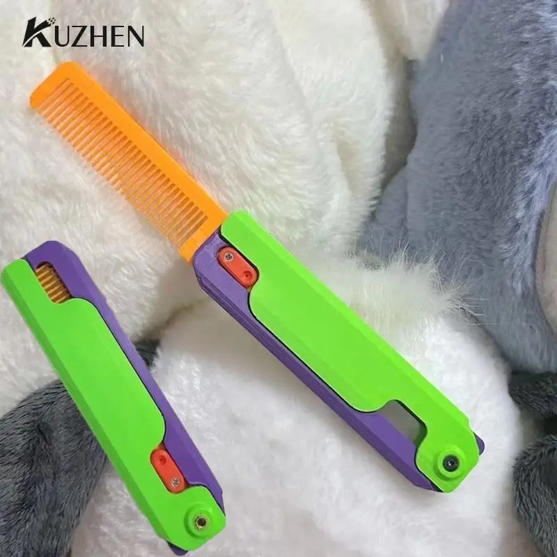 3D Printing Gravity Straight Out Comb Creative Comb Model Student Portable Comb Gift Creative Jewelry