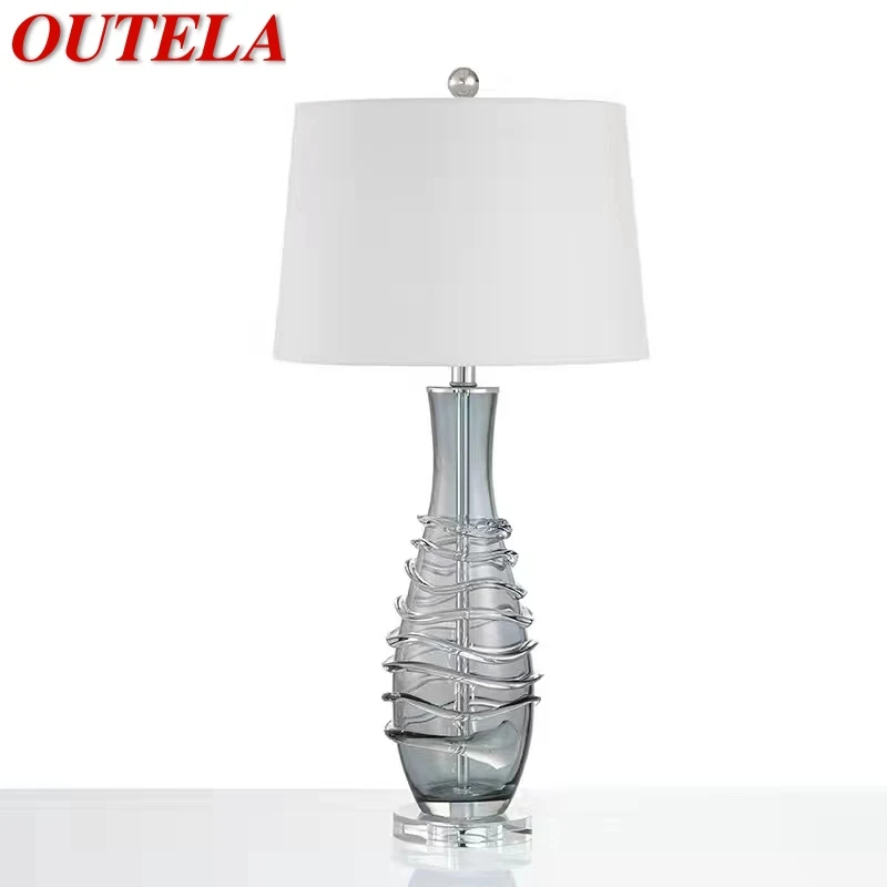 

OUTELA Nordic Glaze Table Lamp Modern Art Iiving Room Bedroom Study Hotel LED Personality Originality Desk Light