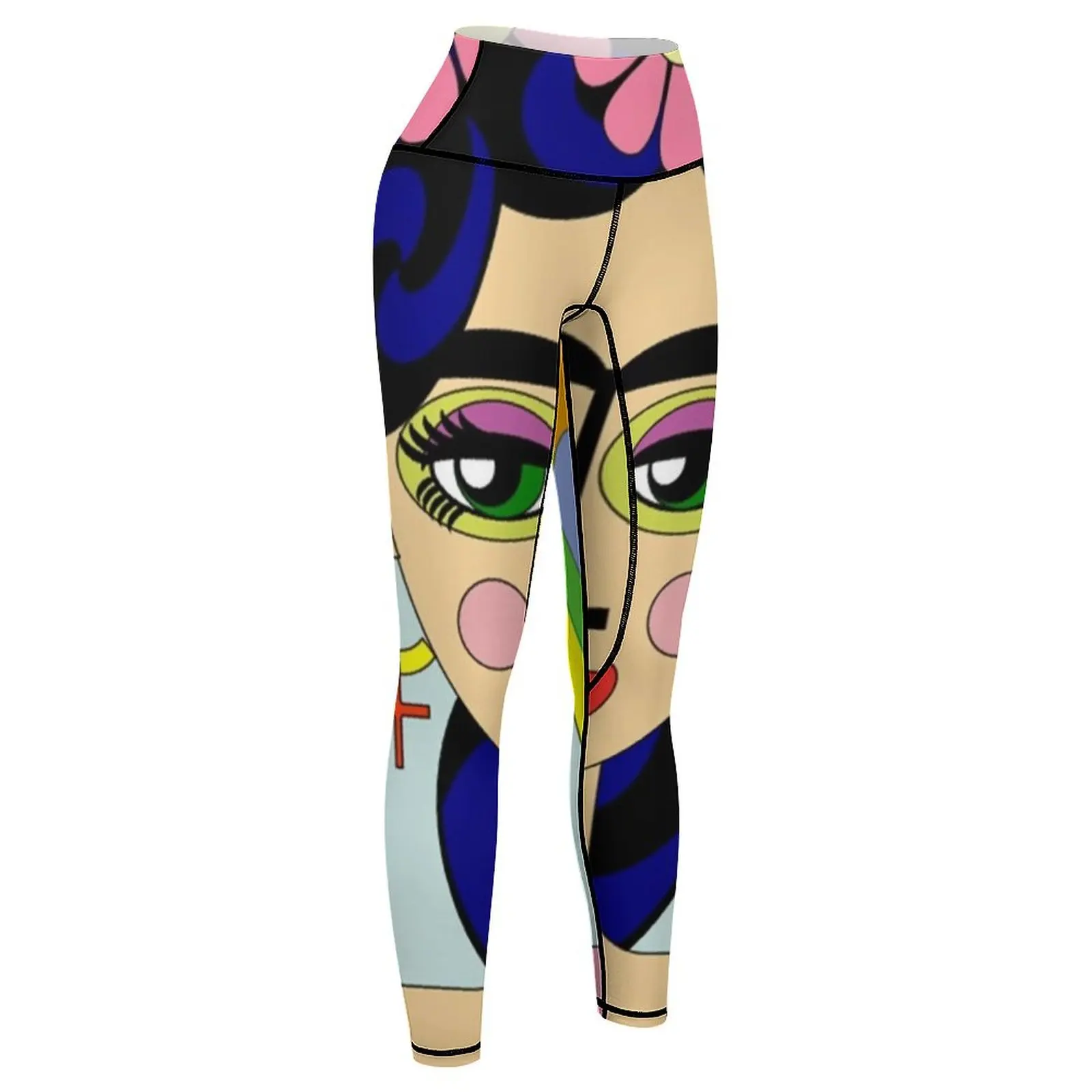 Latin Lady with Cute Monkey and Parrot Leggings Women's fitness sports for gym Womens Leggings