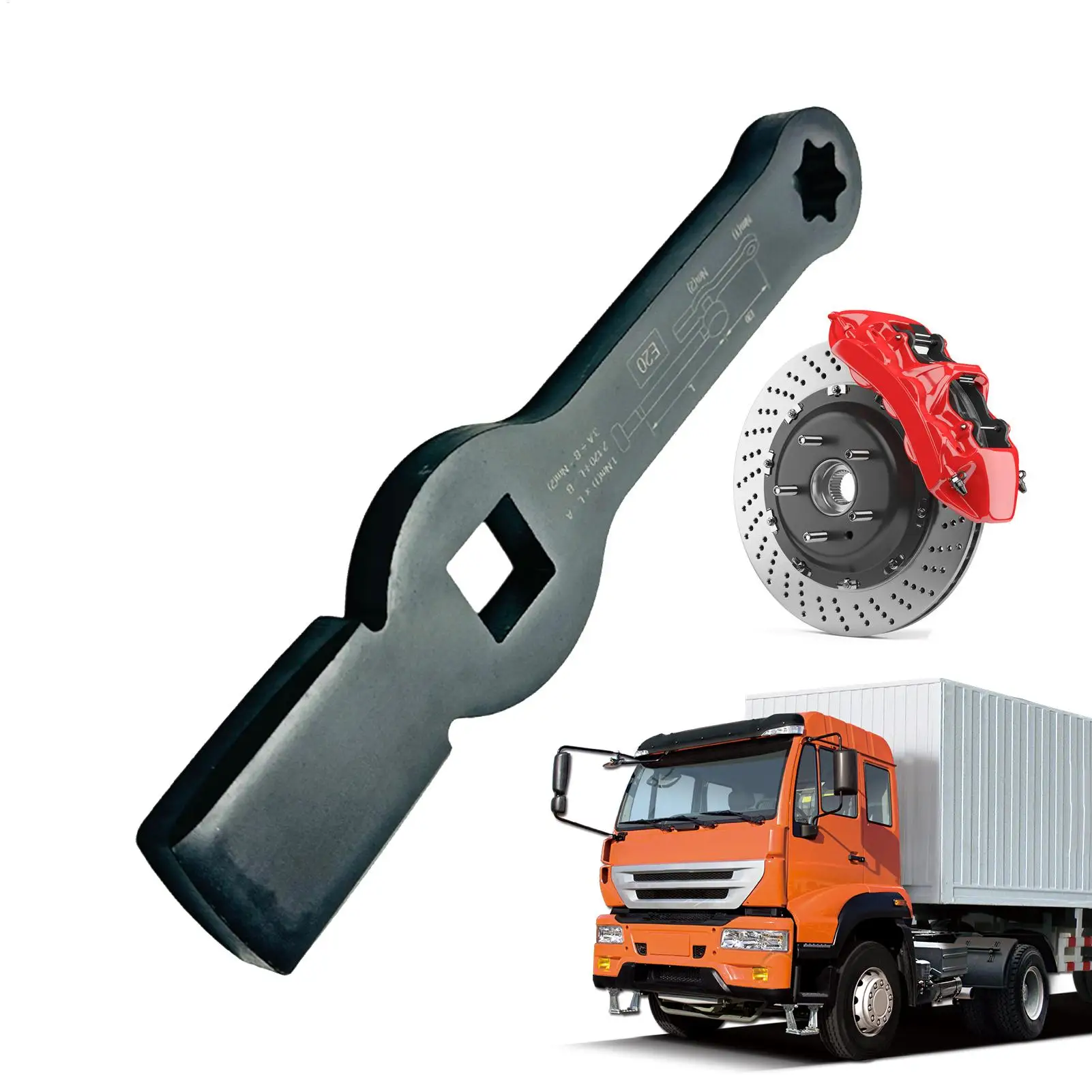 

Ключ для тормозных дисков, ручной инструмент, высокопроизводительная сталь, портативный сверхмощный тормозной диск для грузовиков, гаечные ключи, инструмент для обслуживания