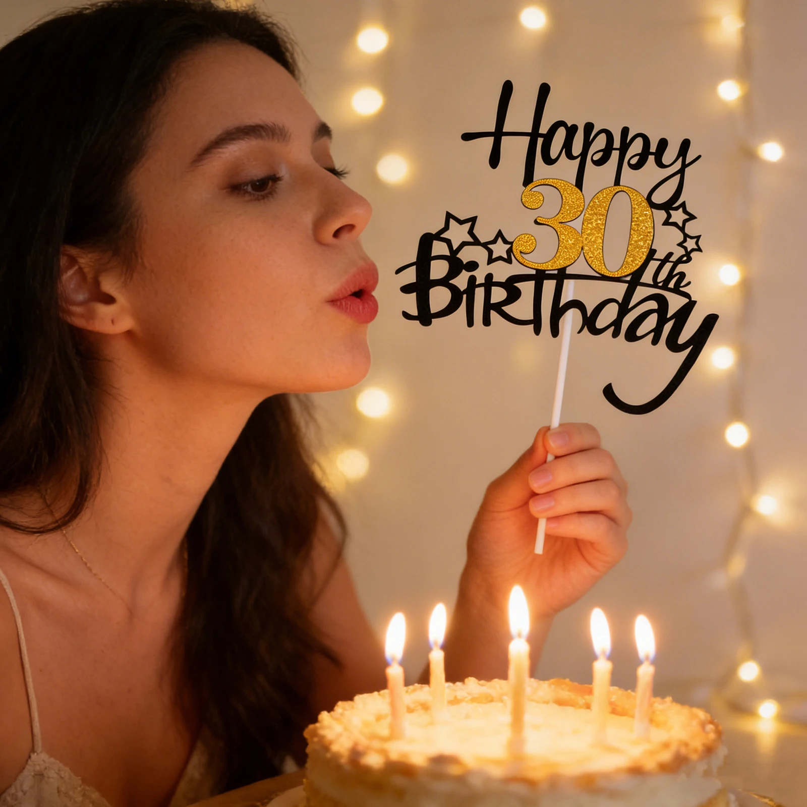 

20Pcs Birthday Cake Decoration Glitter 30 Years Old Cake Topper Party Supplies Happy 30Th Birthday Cupcake Decoration Set