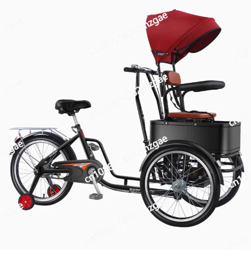 Adult, middle-aged, elderly, single person, double seat, lightweight commuting car, reverse riding tricycle