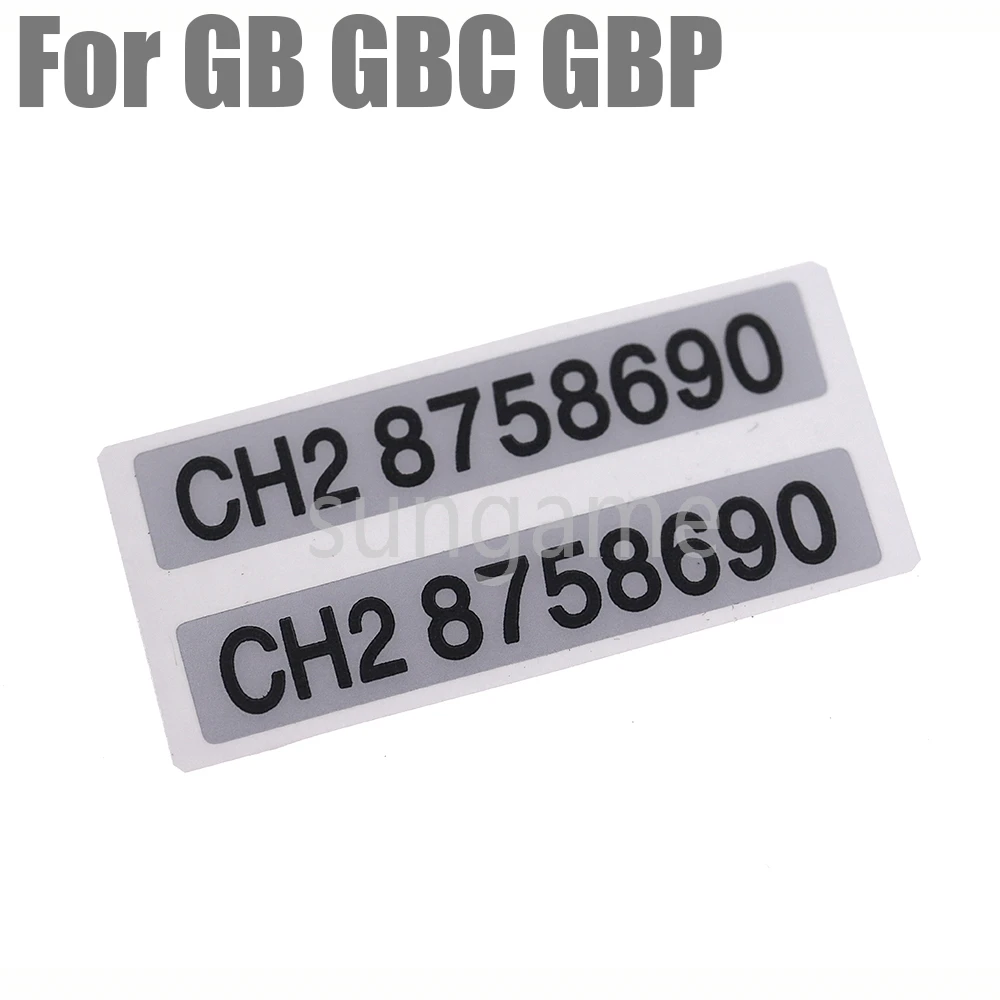 10pcs Enclosure Shell Serial Number Sticker Nameplate Back Label For Nintendo GB GBC GBP Universal