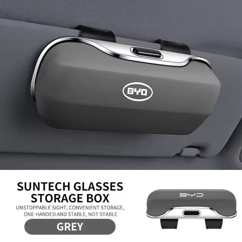 صندوق نظارات السيارة متعدد الوظائف المحمول نظارات شمسية للسيارة لـ BYD Seal U Atto3 Yuan Plus Atto2 Dophn Seagull S6 S7 Tang X Drea