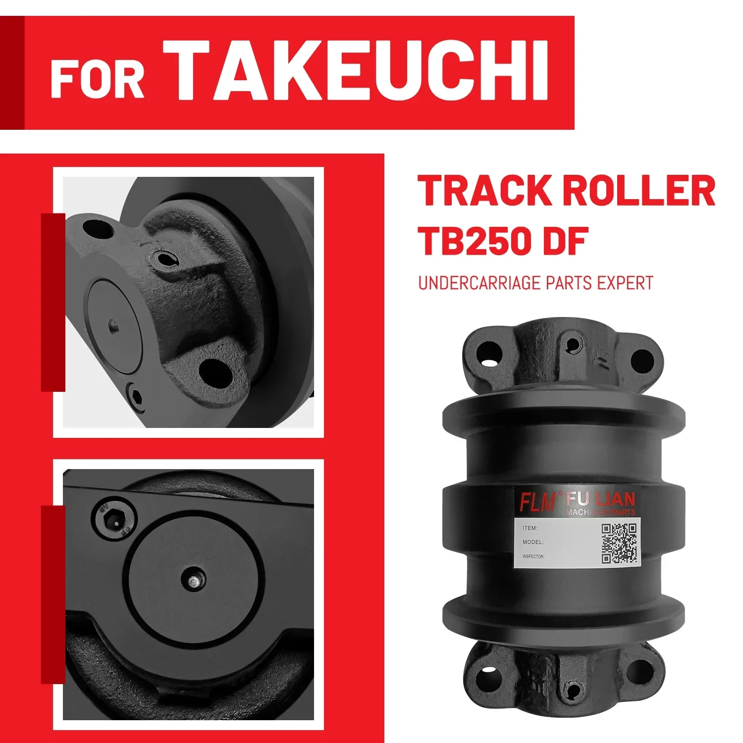 High Quality Mini Excavator TB250 Track Roller Bottom Lower Roller For Takeuchi Excavator Chassis