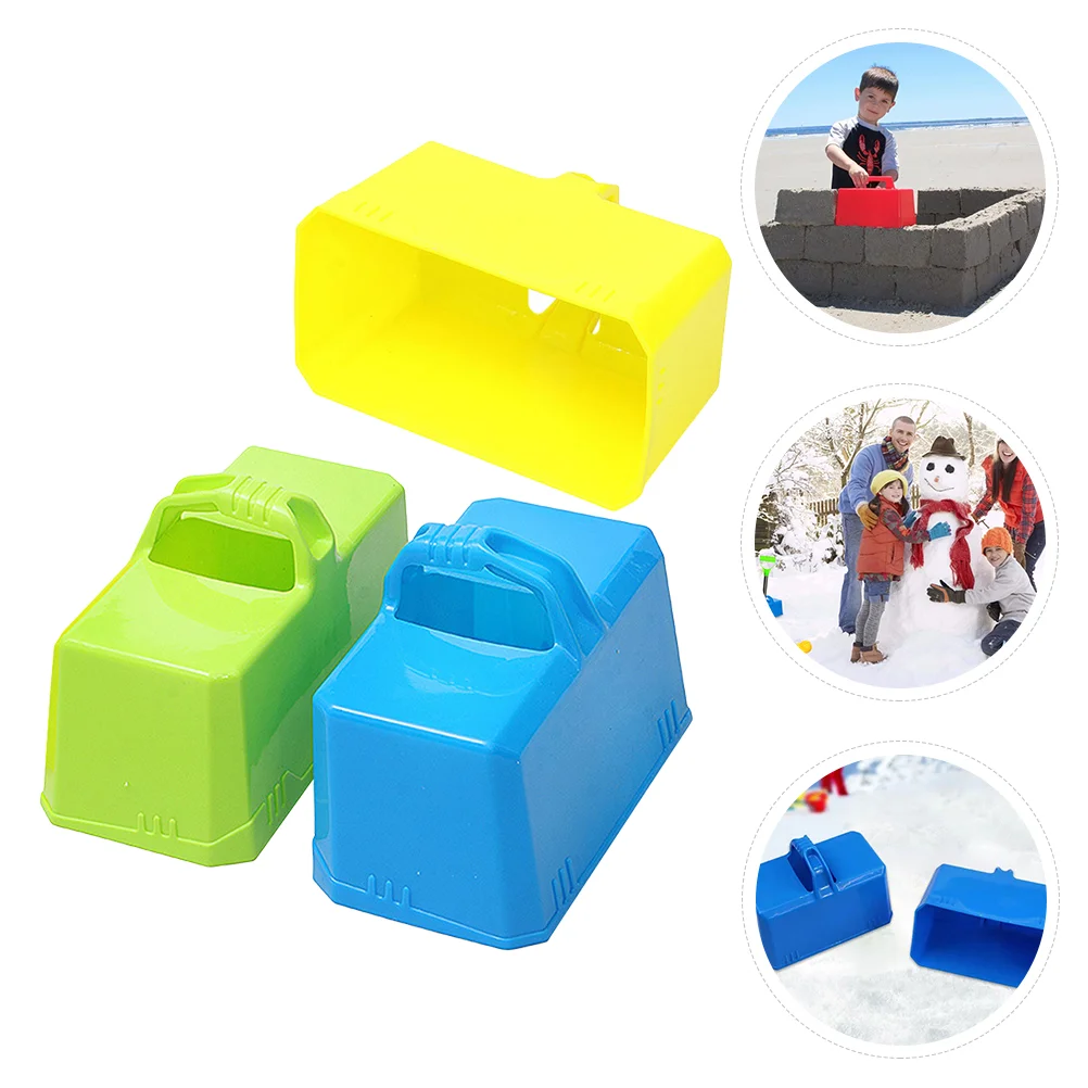 

3 Pcs Snow Fort Mold Sand Shaper Molds Toys Brick Model Castle Maker Sandcastle