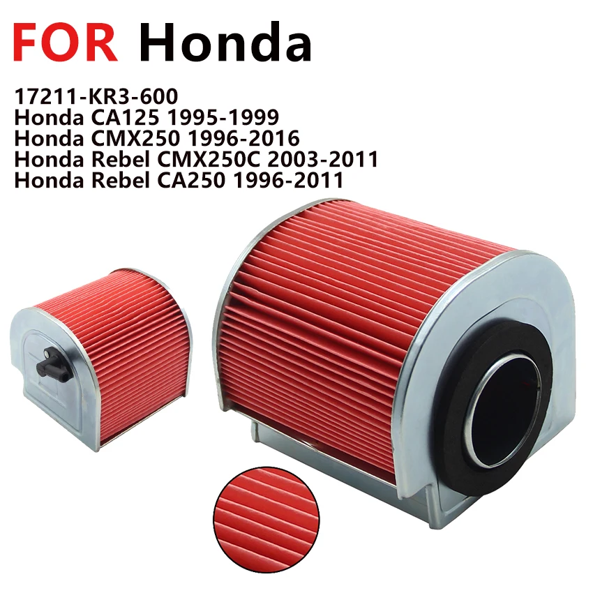 

Motorcycle Air Filter is Suitable for Honda Rebel CMX250C CA250 CA125 CMX250 17211-KR3-600 Moto Accessories