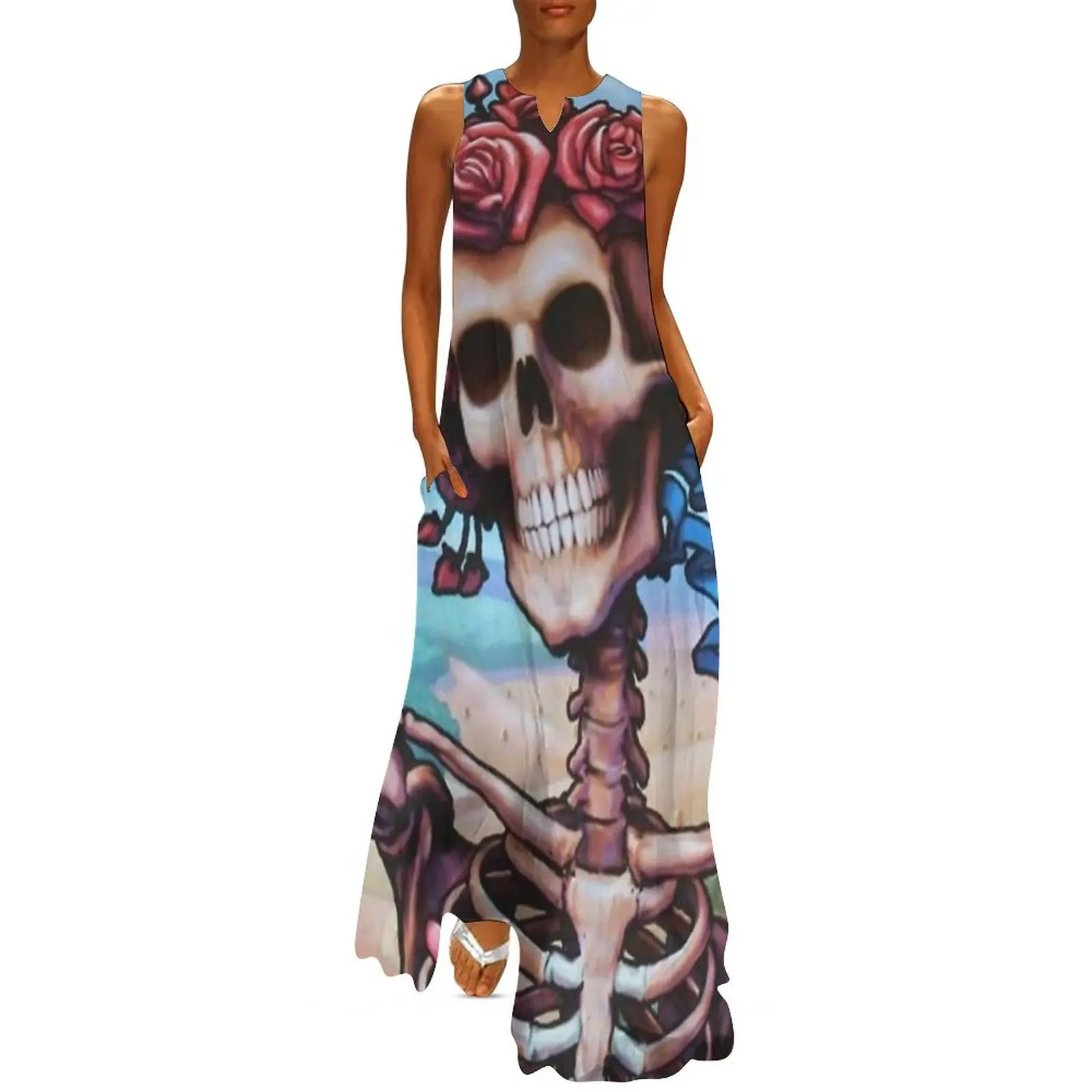 

Tie Dye Dead poster Long Dress beach dresses Womens dresses Women's summer long dress clothes for woman Dress