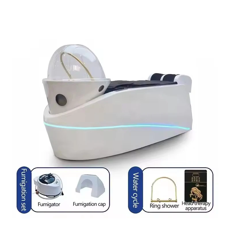 

Кровать для мытья волос в парикмахерской, электрический массаж всего тела с паровым спа-салоном, водотерапия, тайский шампунь, кровать