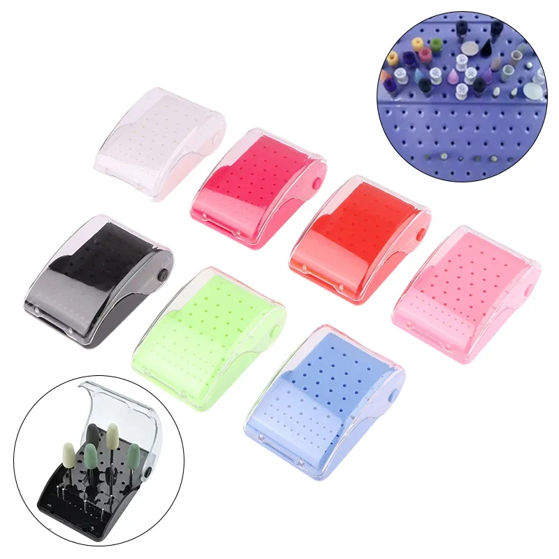 

60 Holes Dental Bur Holder Multicolour Sterilizer Placement Case Disinfection Box Drill Bits Block Dentistry Material Laboratory