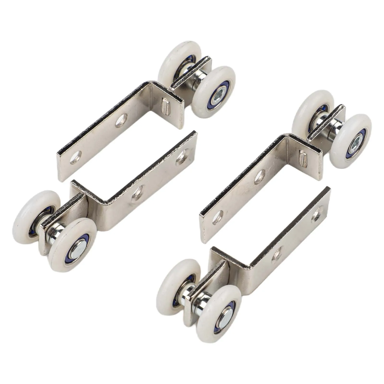 Two-Wheel Metal Bearing Pulley Block For Sliding Doors Used On Cabinets And Wooden Sliding Door Applications