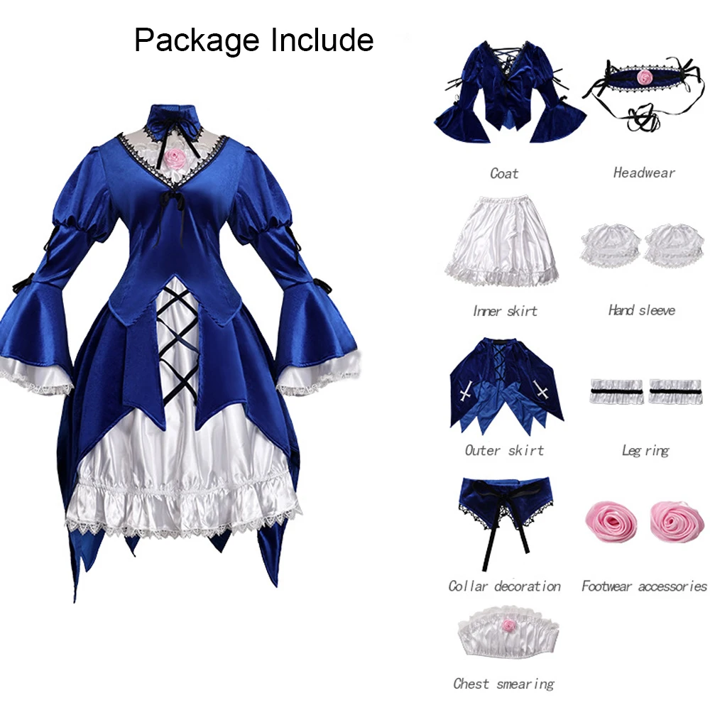 Lolita Cosplay Rozen Maiden Costumes Anime Birthday Role Play Princess Dress DokiDoki-R Halloween Mercury Gothic Y2K Outfit Set - Image 5