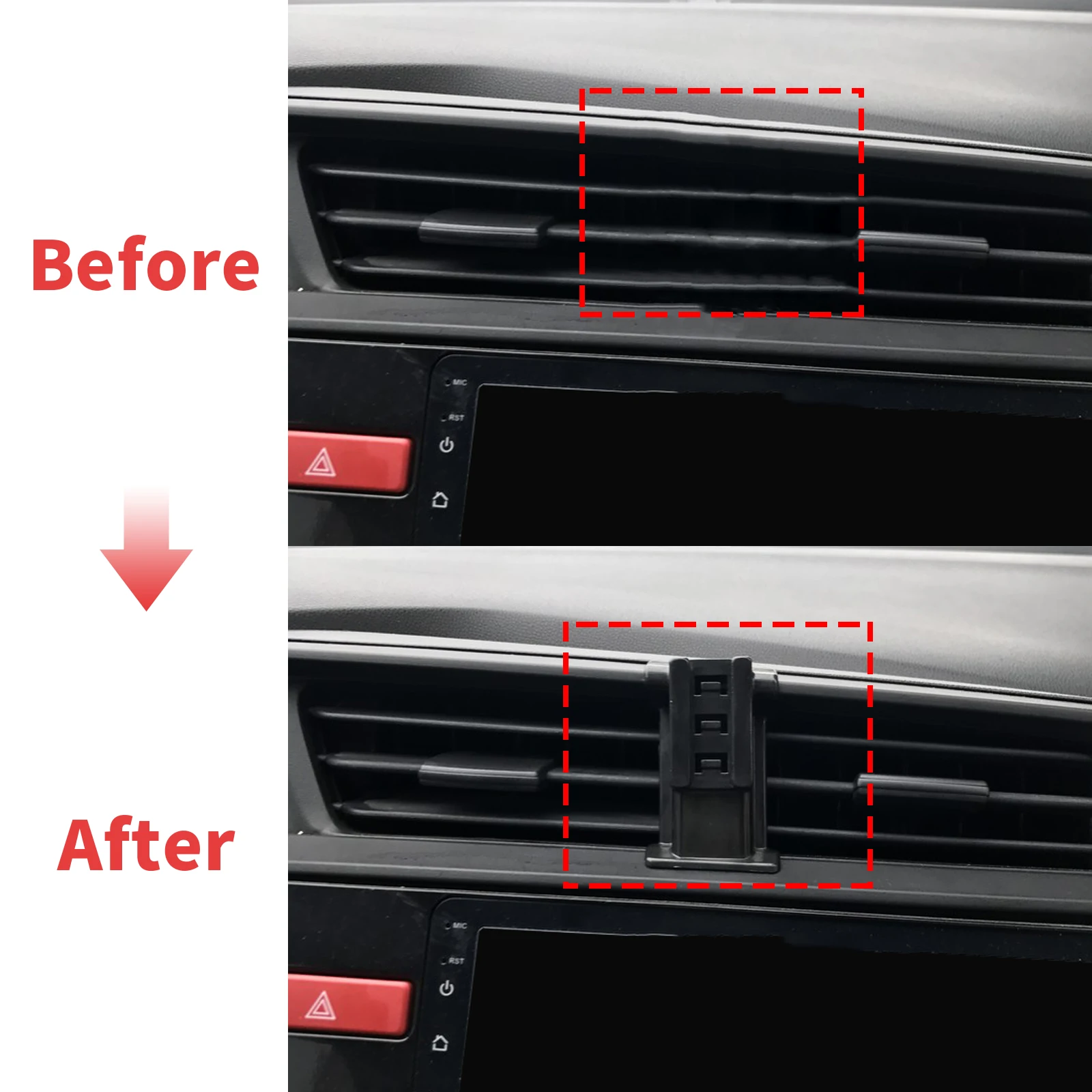 For Honda Fit Jazz GK 2014-2017 2018 2019 2020 LHD Stable Clip-On Phone Holder​​ Mount Screen Base No Vibration​ Car accessoires