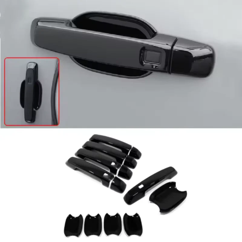 For Great Wall GWM Tank 300 Tank300 2021-2023 Door Handle Cover Bowl Glossy Black Auto Stickers Car Styling Exterior Accessories view 2