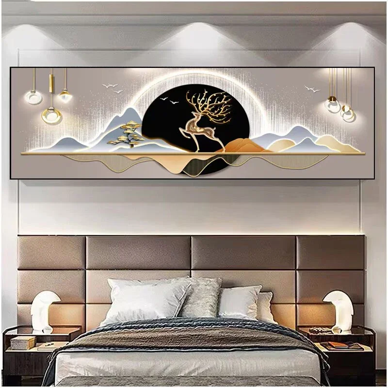 Nordic Abstract Lucky Deer 5D Diamond Painting Light Luxury Deer Diamond Art Painting Kits Living Room Home Decor Wall Decor