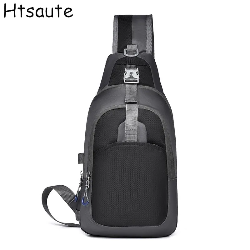 

casual traveling packs Multifunctional chest bag men's cross bag port and adjustable shoulder strap suitable for daily commuting