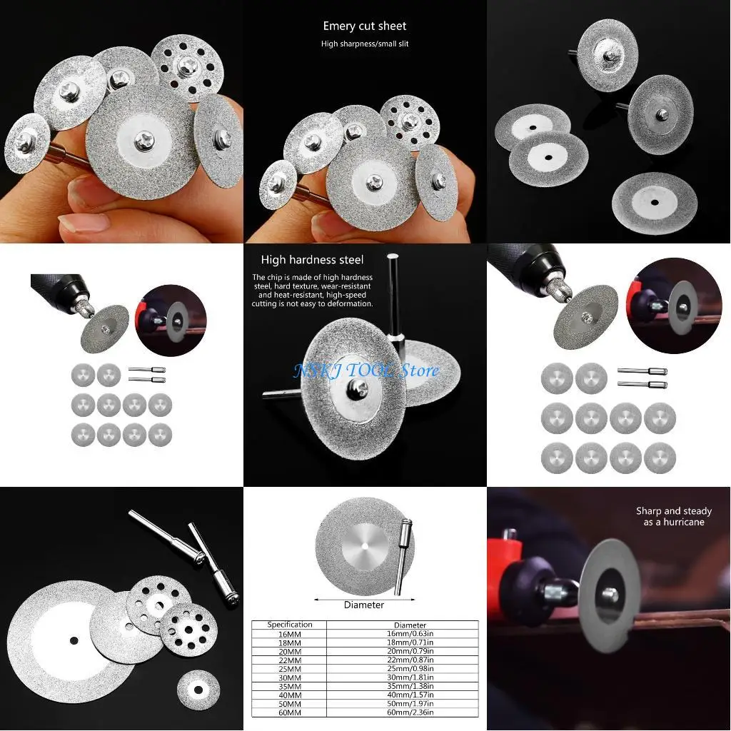 

L8RC Diamond Cutting Disc 16-60mm Diamond Cutter Cutting Disc Grinding Wheel Set