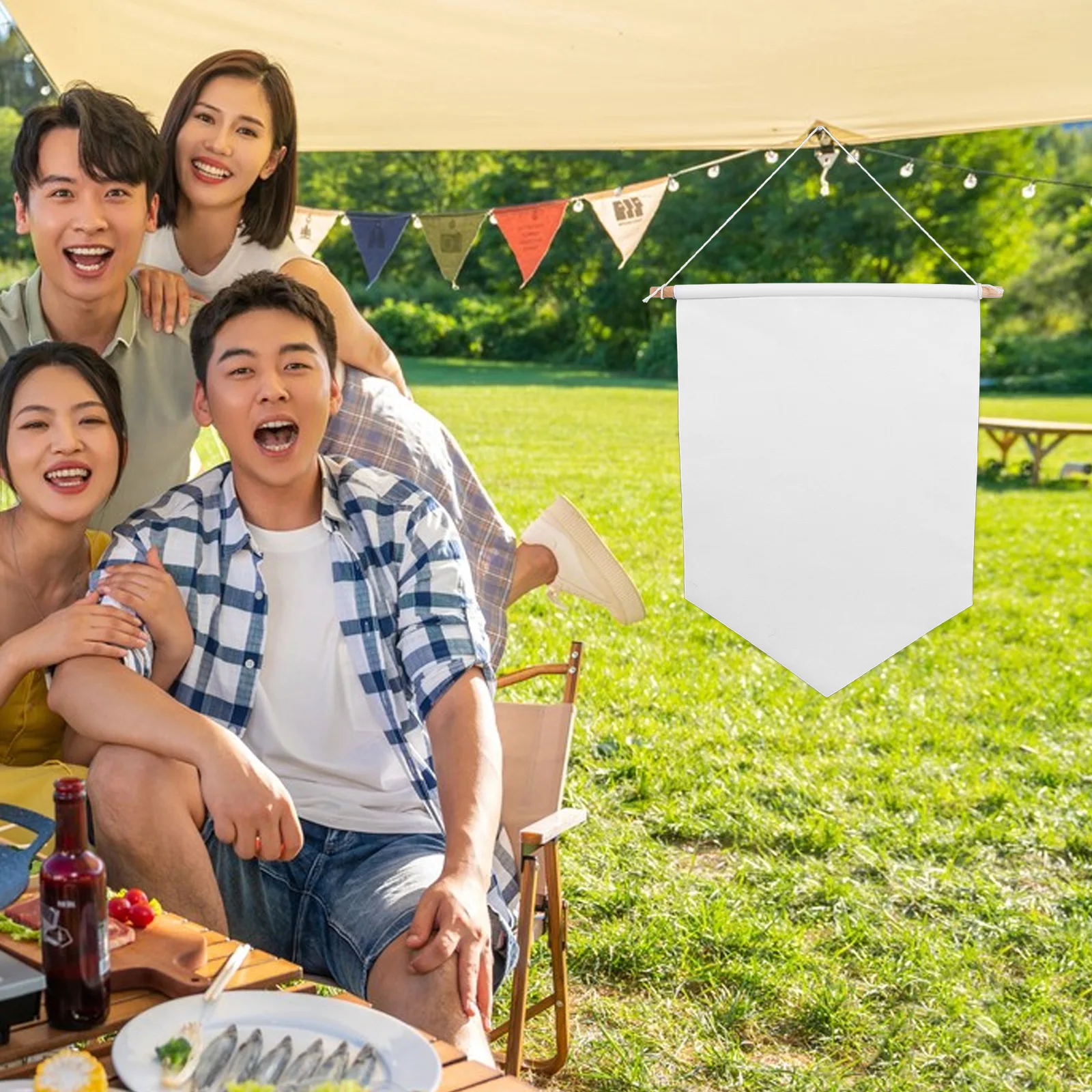 

2 Pcs Blank Garden Flag Flags to Decorate Camping Make Your Own Yard for Home Canvas