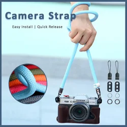 Camera Strap Climbing Rope Shoulder Strap Durable Quick Release Strap for Sony Fuji Fujifilm Nikon Canon Pentax Olympus Panasoni