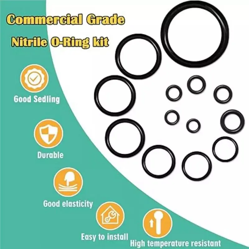 FLYY-For Faucet& Plumbing 20-teiliges Nitril-O-Ring-Reparaturset – Dichtungsring-Set mit 1020 Stück, metrisches O-Ring-Sortiment für Autoreparaturen – Detail 2