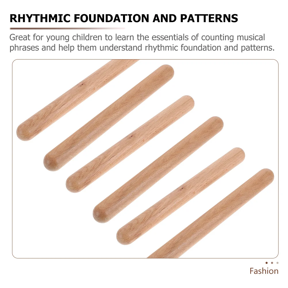 12 szt. Pałeczki do perkusji Playdough Instrumenty muzyczne dla dzieci Zabawki Akcesoria drewniane Przenośny rytm Dziecko Maluch