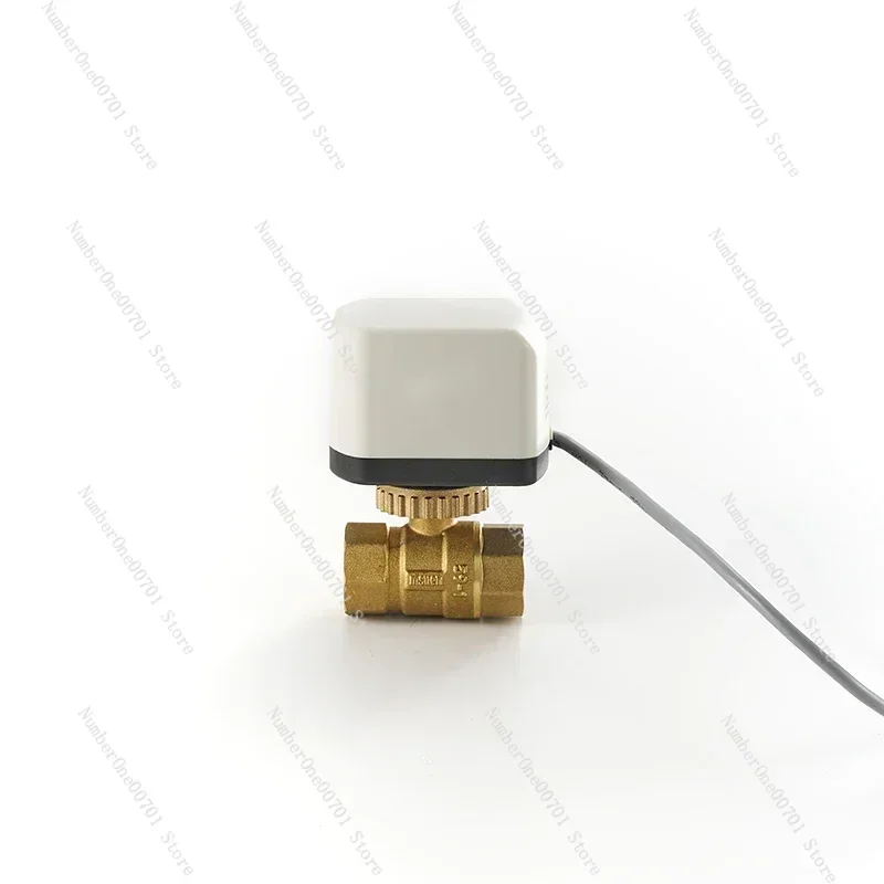 صمام كروي نحاسي Dn15 Dn20 Dn25 صمام كروي كهربائي ثنائي الاتجاه ومحرك كهربائي داعم