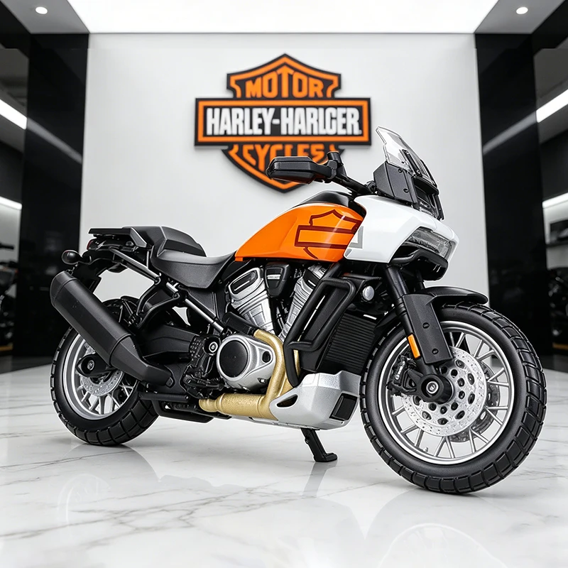 Maisto 1/18 Harley Davidson Pan America 1250 2021 Motorradmodell aus Legierung mit Stoßdämpfer, Offroad-Motorradmodell
