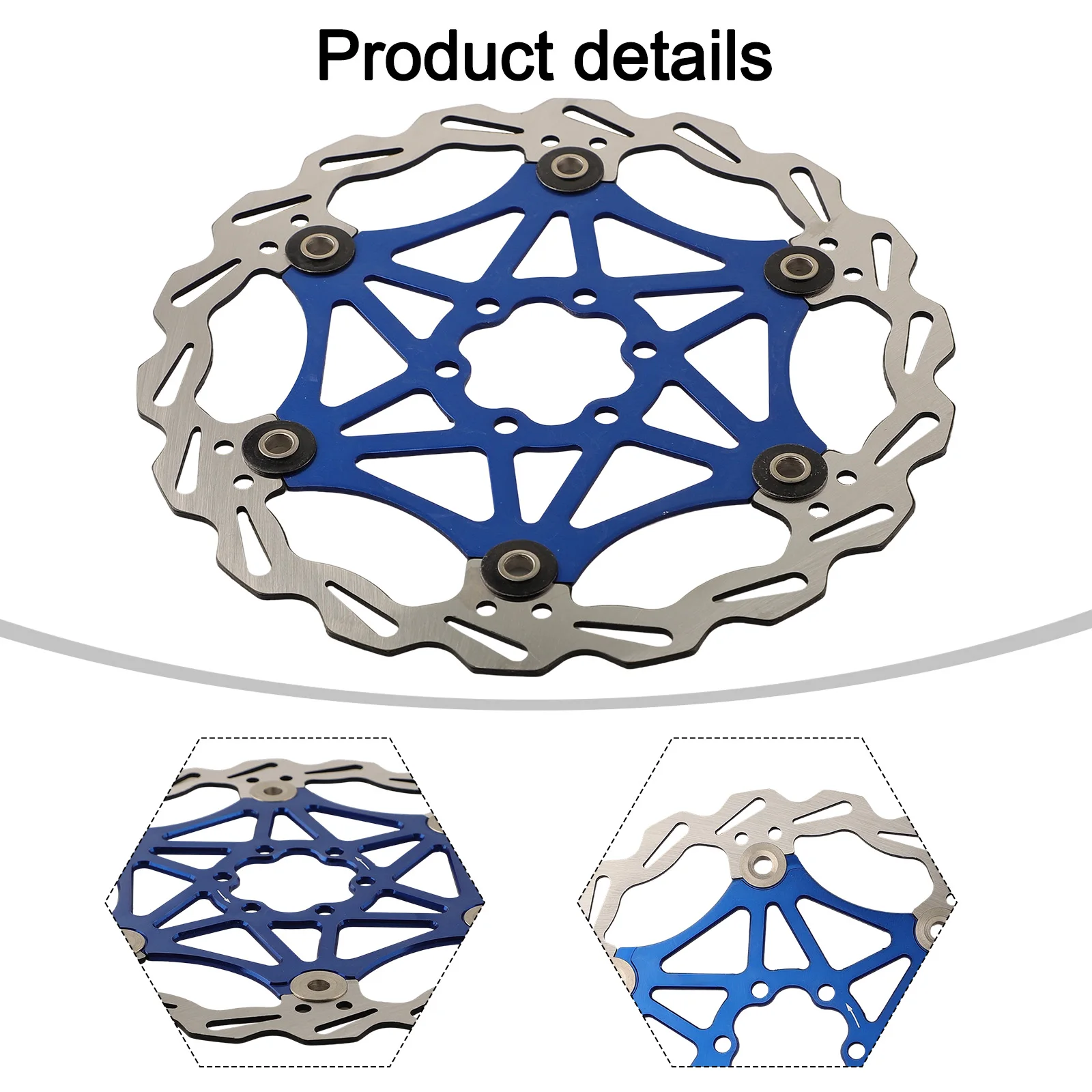 

160mm Disc Brake Floating Disc Brake Pads Stainless Steel Standard 6-hole Installation Strong Heat Dissipation Off-road Cycling