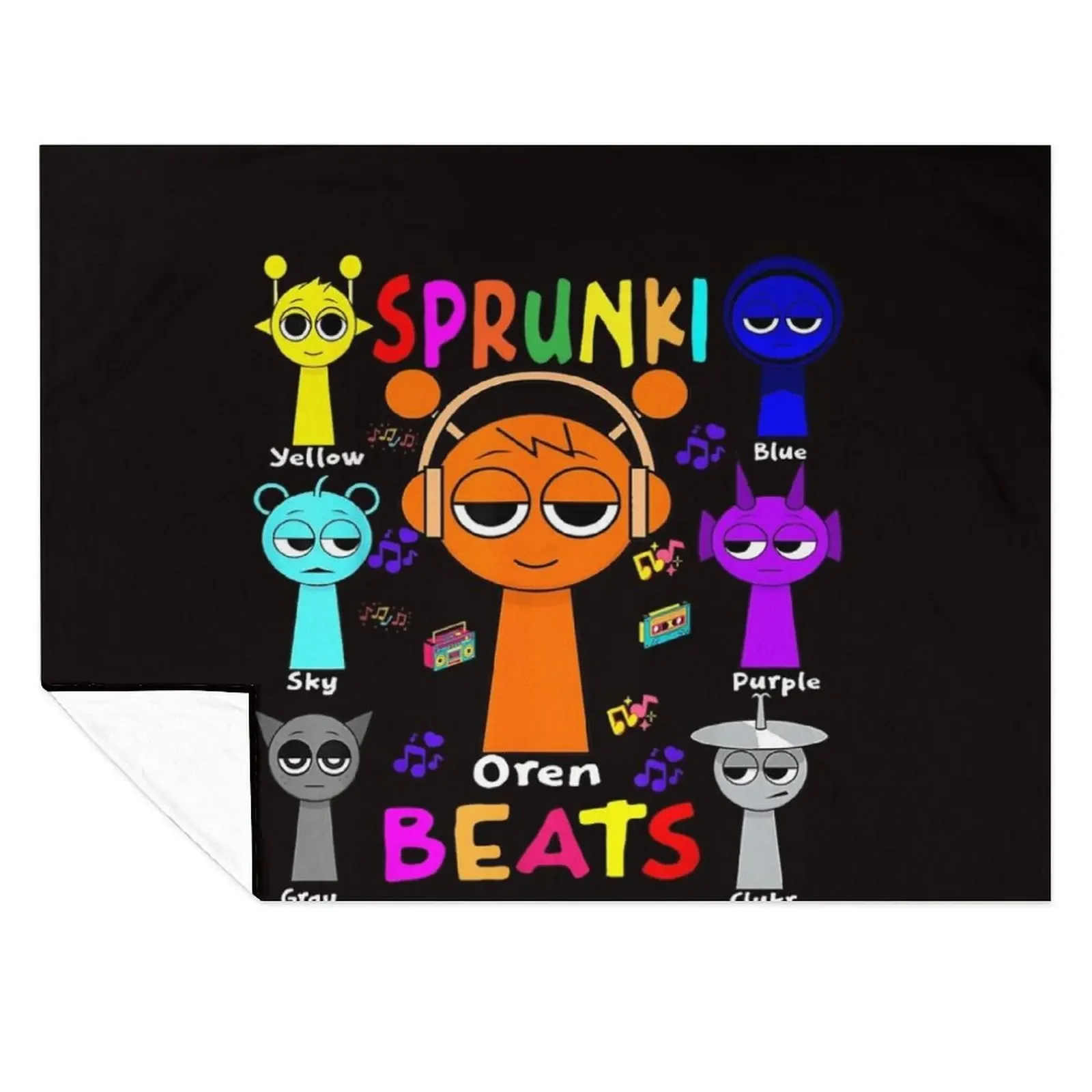 

Copy of Children's sprunk children's gaming sprunki, kids gaming, Christmas Present, Birthday Present, Throw Blanket