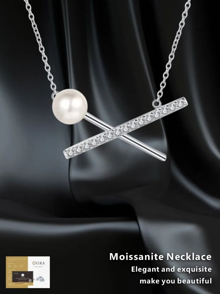 

Moissanite 925 Sterling Silver GRA Certified Cross Women's Simple Pendant Necklace for Women Jewelry
