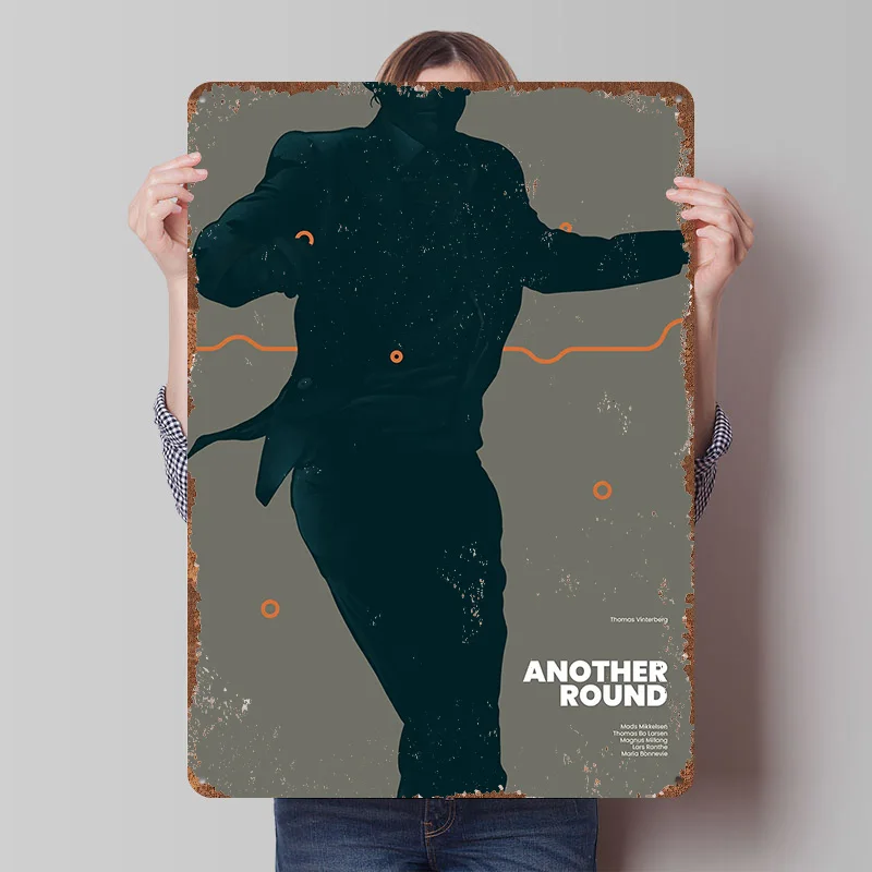 Another Round Tin Poster Customized Retro Wall Art Vintage Metal Signs for Room Garage Decoration Gaming Bedroom Decorations
