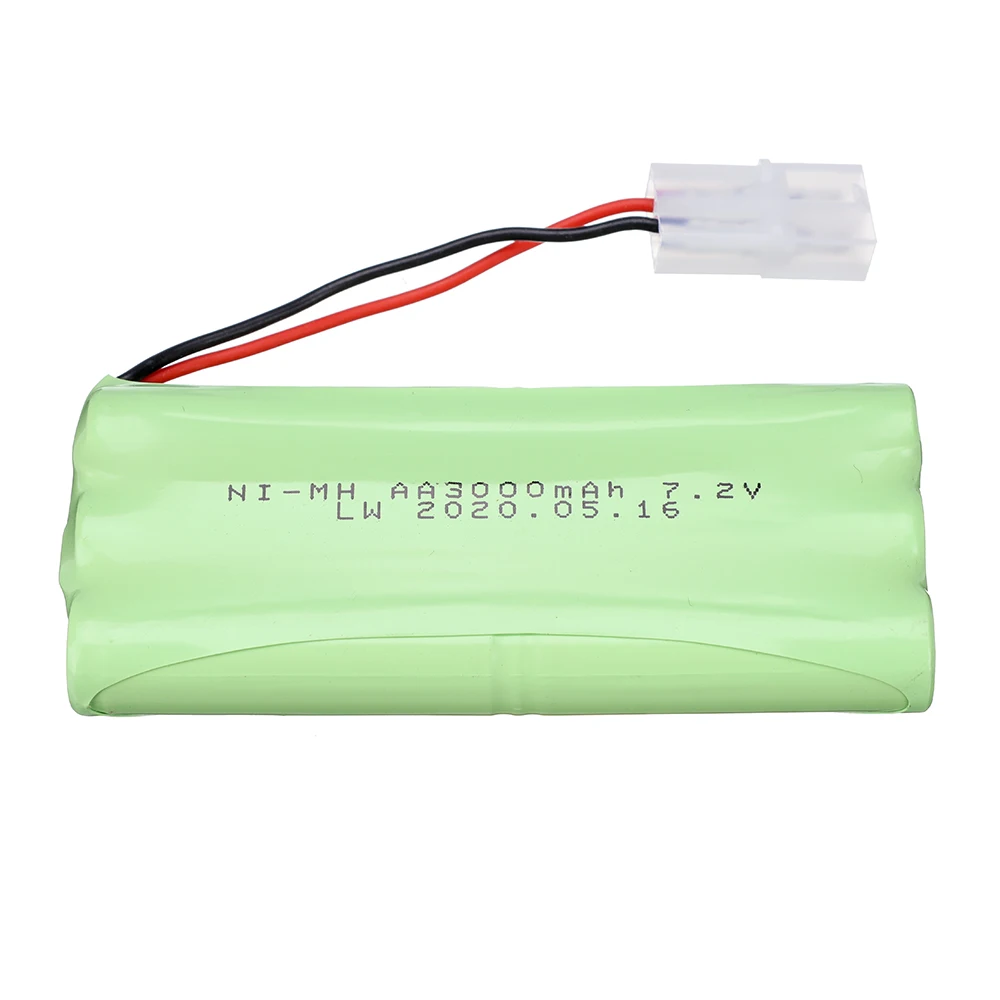 RC 장난감 자동차 RC 탱크용 Ni-MH 배터리, RC 트럭, RC 로봇, RC 건, RC 보트 액세서리, AA 7.2V, 3000mah, NIMH 배터리 팩, 7.2V