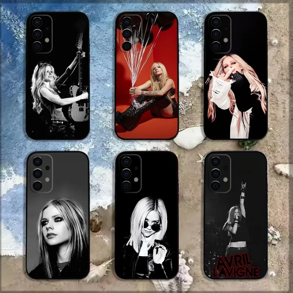 Singer A-Avril Lavigne Phone Case For Samsung Galaxy A13,A21s,A22,A31,A32,A52,A53,A71,A80,A91 Soft Black Shell