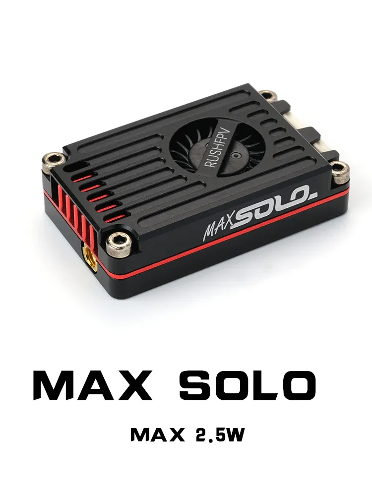 RUSHFPV RUSH MAX SOLO 5.8GHz 2.5W Wysokiej Mocy 48CH VTX CNC Obudowa Wbudowany Wentylator Chłodzący Do RC FPV Długodystansowych Dronów Wyścigowych — zdjęcie 2