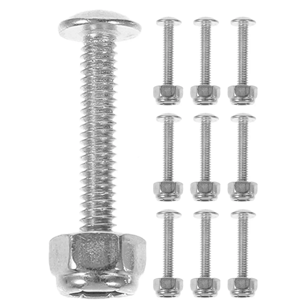 15 Pcs Foosball Accessories Football Machine Nuts Fixing Screws for Table Replacement Bolts Metal Fixed Game Desk