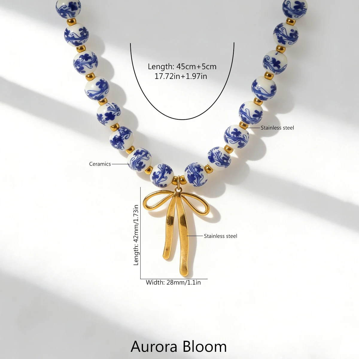 AURORA สร้อยคอโซ่ประดับลูกปัดเ - Bow Stringer Tool บทวิจารณ์และราคา