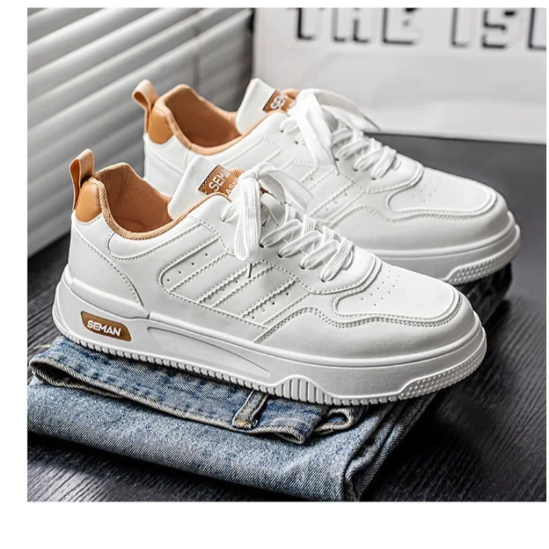 

Мужская обувь, осенняя новая дышащая универсальная белая повседневная обувь, спортивная обувь на толстой подошве, повседневные кроссовки, Zapatillas Hombre