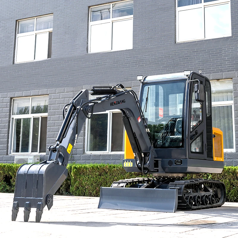 HENGWANG Mini Excavator 2.5 ton With Cab Mini Digger Hydraulic Crawler Diesel Excavator Construction Equipment China Customized