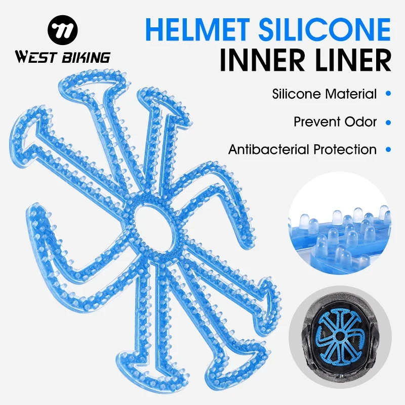 WEST BIKING Anti-deformation Silicone Bicycle Helmet Inner Liner Lightweight Ventilate Helmet Liner Pad Anti-extrusion Padding