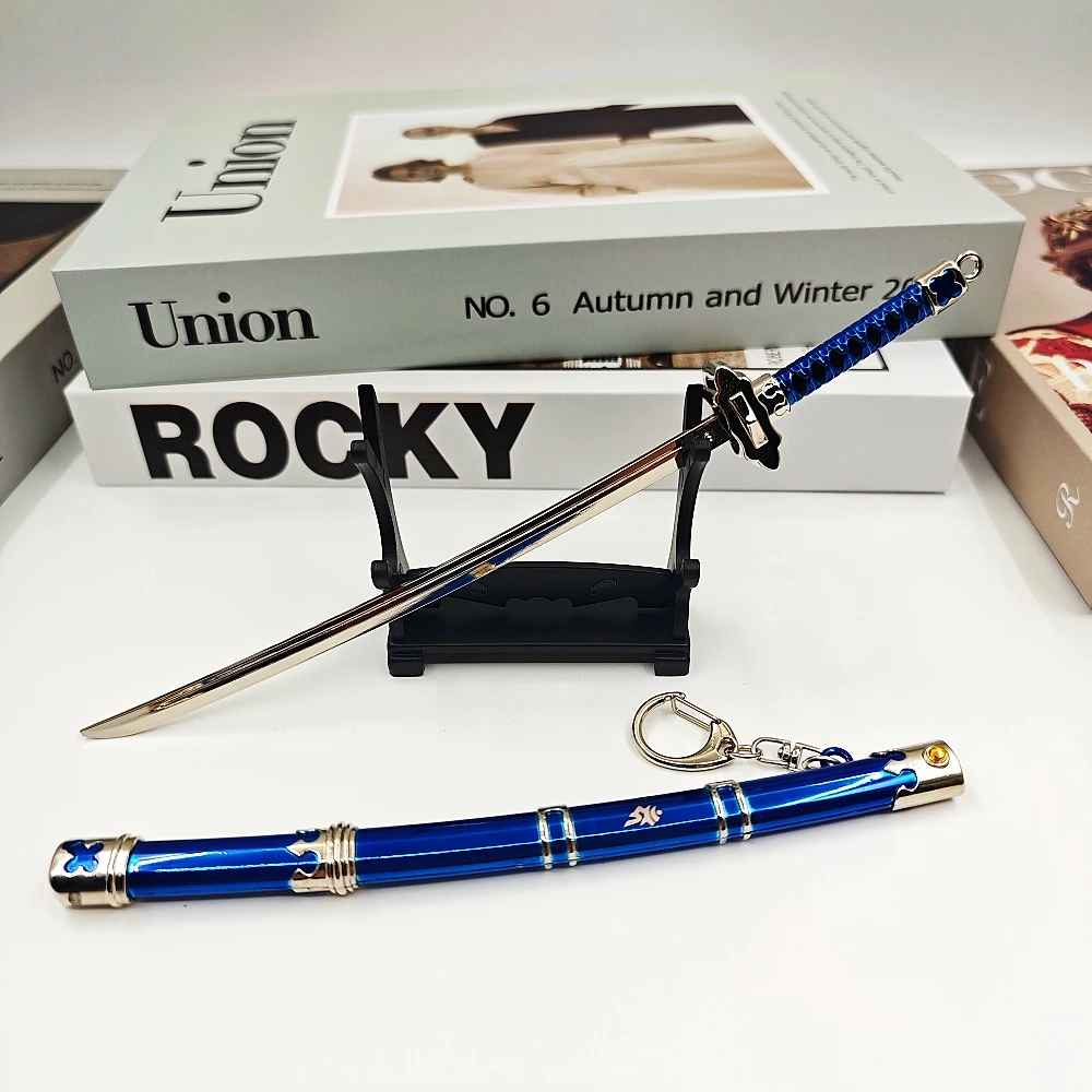 Blue Exorcist Japanese Anime Peripheral Metal Weapons Model Bouncing Pop-up Sword Handicraft Katana Toy Ornament Collection 23cm