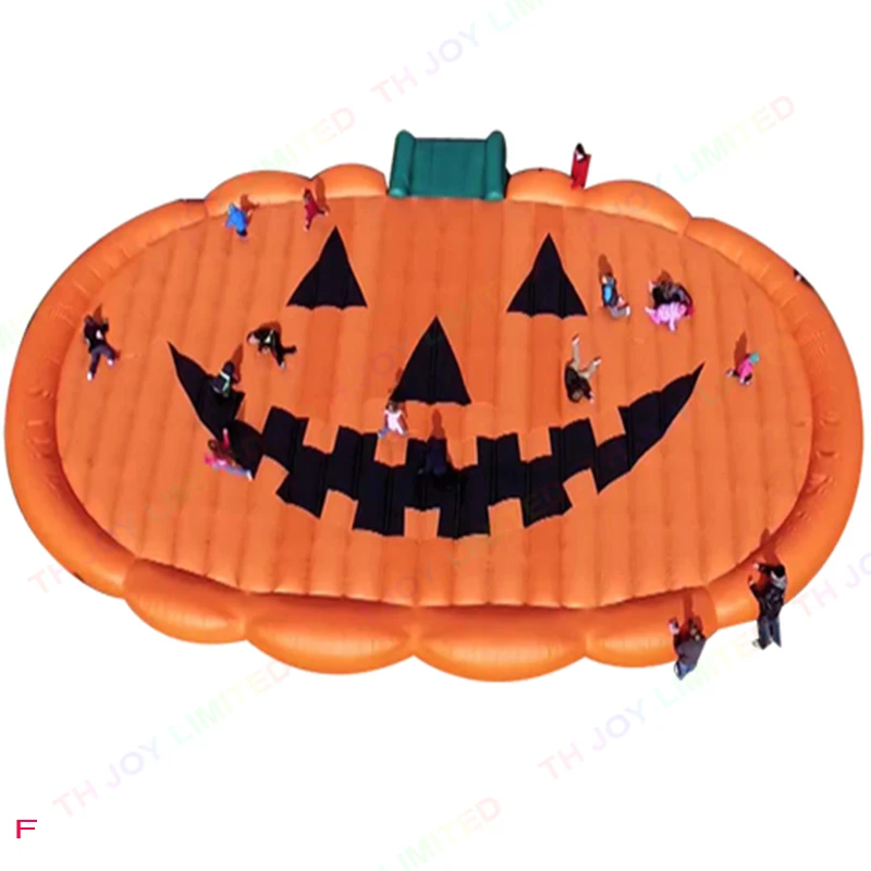 

20x10m Giant Inflatable Pumpkin Pad Halloween Jumping Mat For Kids and Adults