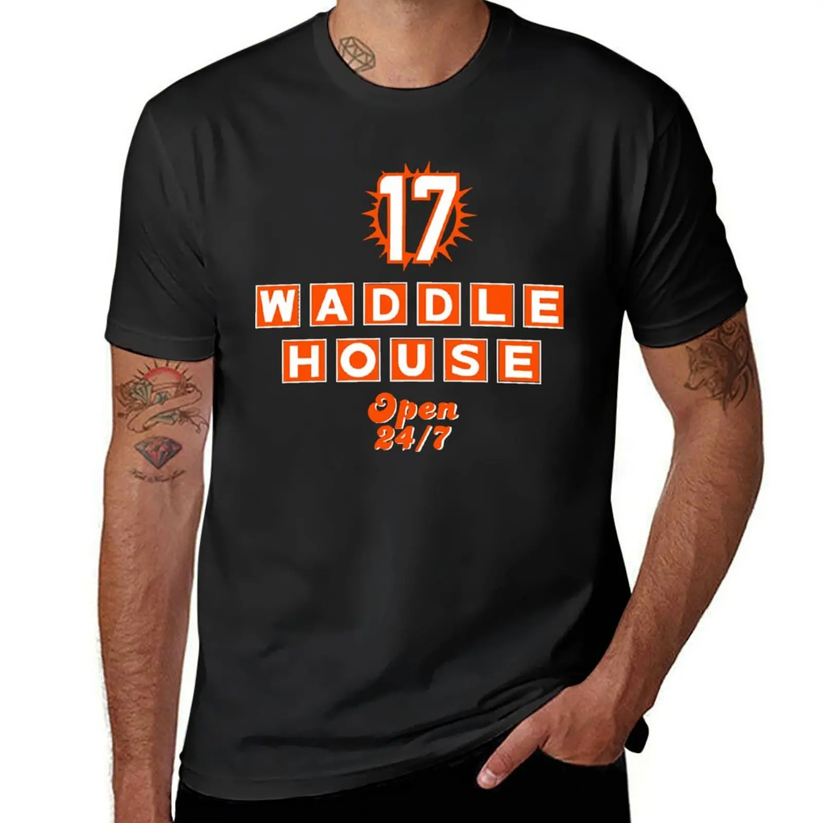 

WADDLE HOUSE T-Shirt tops valentines clothes cotton man t-shirts T-shirts for men cotton