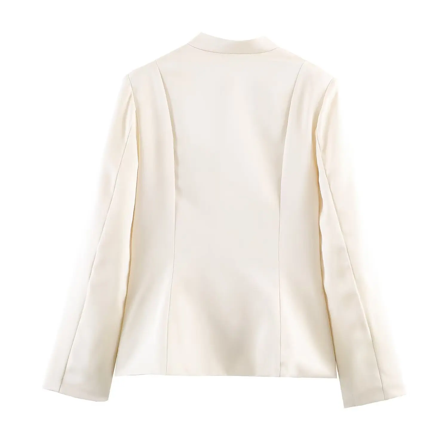 Women Beige Mandarin Collar Blouse Traditional Chinese Knot Button Long Sleeved Top Casual Style Elegant Office Wear Blouse CDFZ