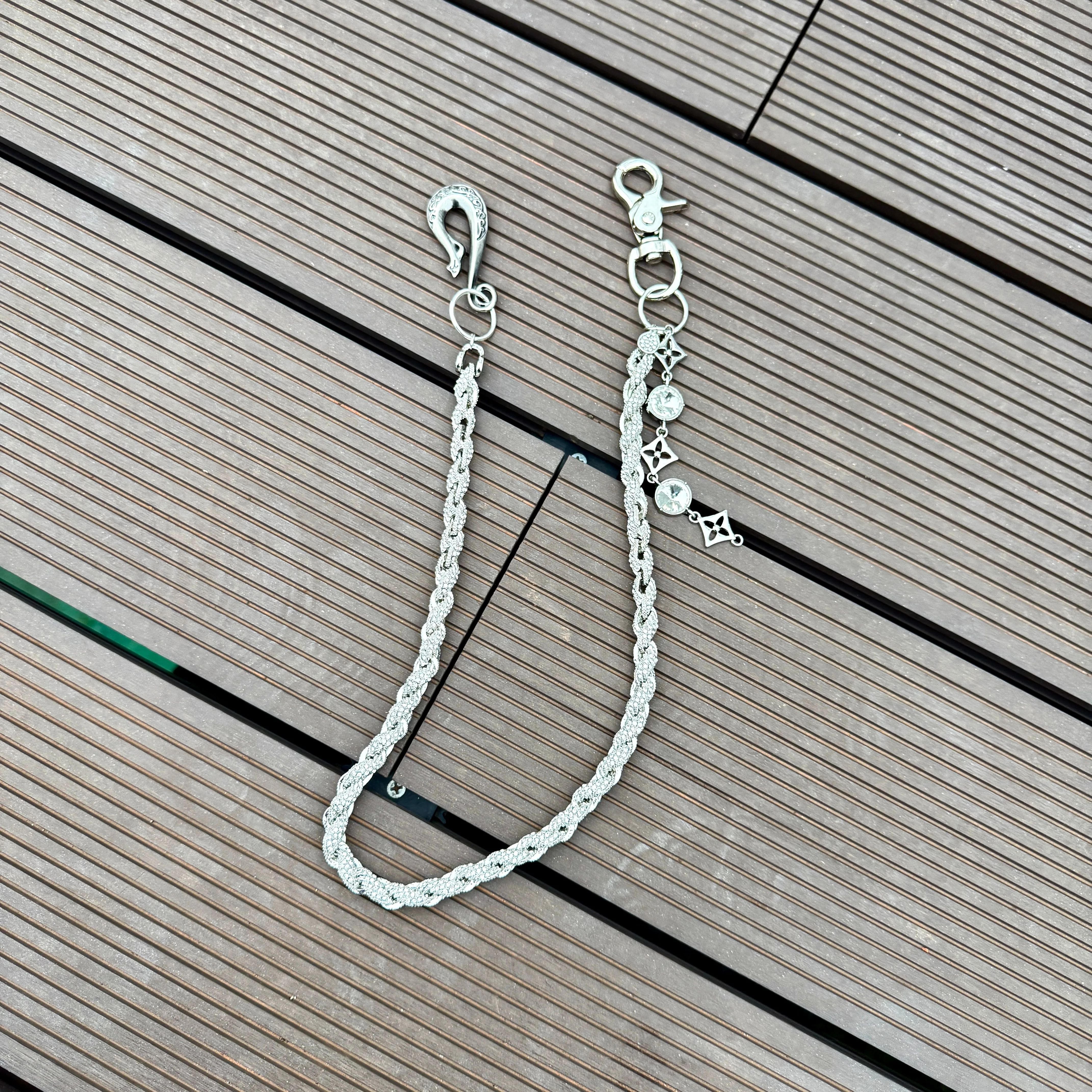 سلسلة سراويل عصرية جديدة، سلسلة دوارة معدنية فريدة من نوعها، سلاسل خصر فريدة للرجال والنساء #3