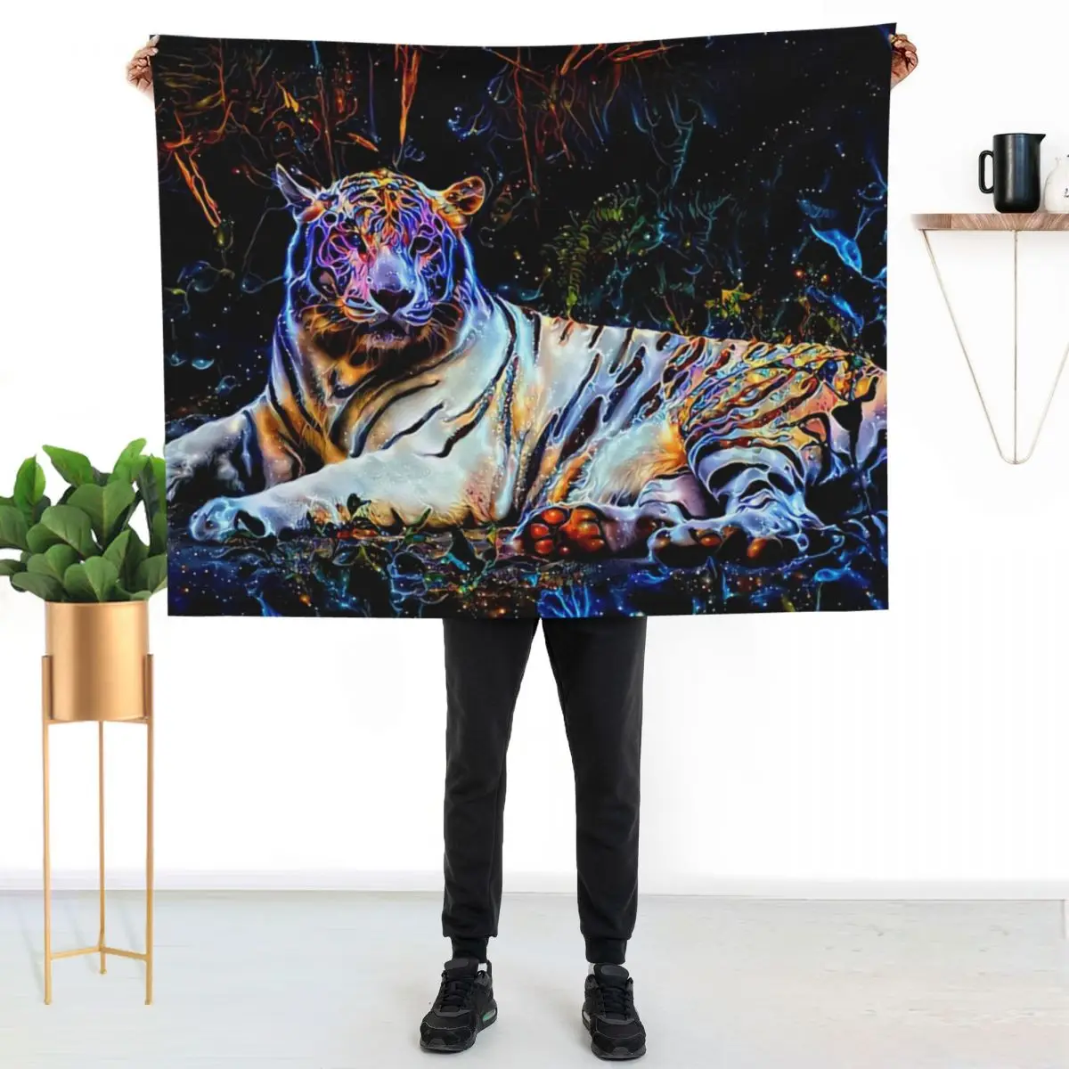 Dreams of a Celestial Tiger Throw Blanket Camping Moving anime Tourist Sofas Blankets For Baby Blankets