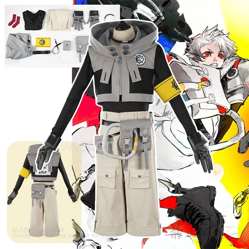 

Anime Gachiakuta Cosplay Rudo Surebrec Costume Hoodie Gloves Akuta Props Cleaners Y2K Accessory S-3XL Full Sets Halloween Party