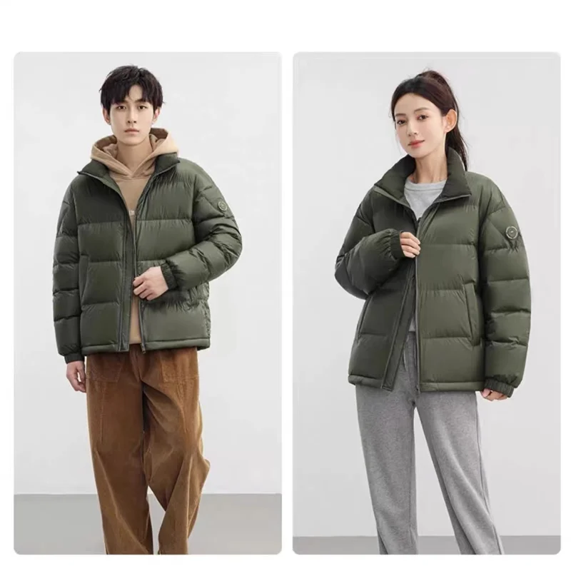 Couple Coats Down Korean Jackets for Women Fashion Casual Solid Puffer Jackets Thick Warm Parka Loose Unisex Winter Coat Female